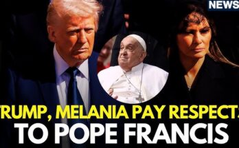 Melania Trump attends Pope Francis' funeral with Donald Trump, sparking a stir...
